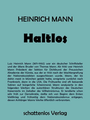 cover image of Haltlos